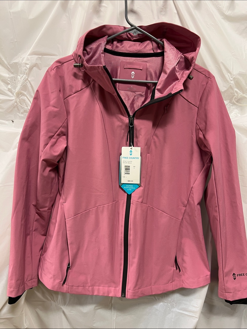 Free Country Rose Pink Hooded Softshell Ski Jacket size Large